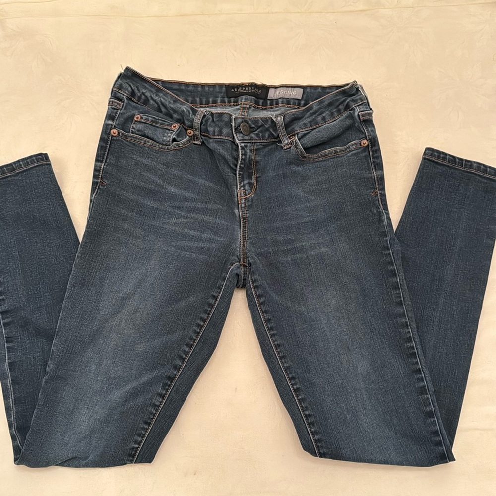 Aeropostale blue Jegging NYC 5 pockets - back pockets have decoration (mlb)